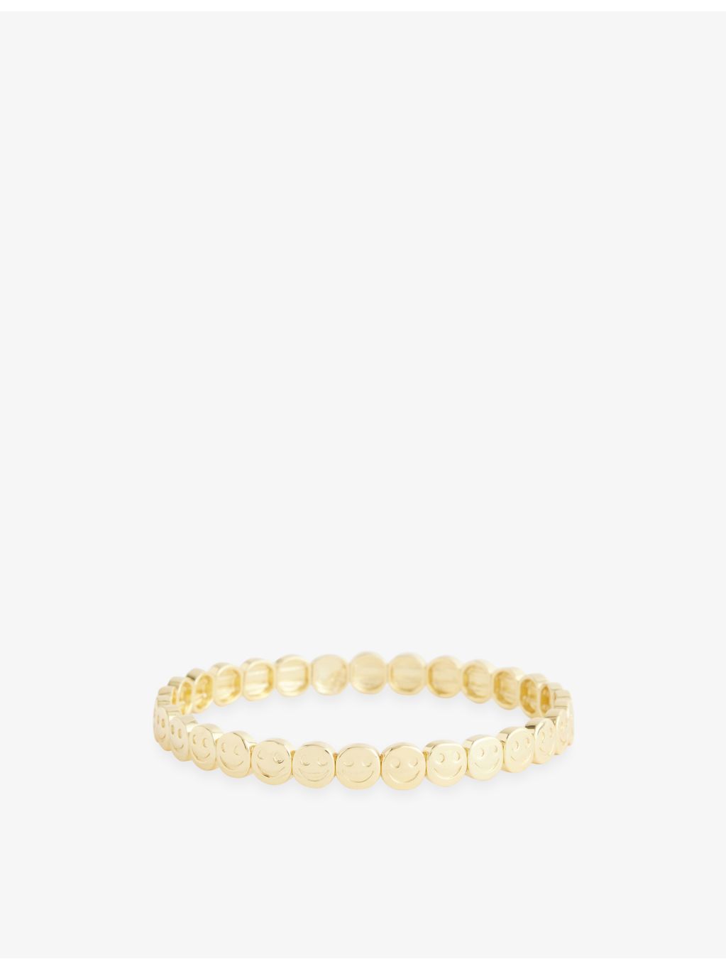 Lisa Gozlan happy face gold-plated brass bracelet, imported from the UK