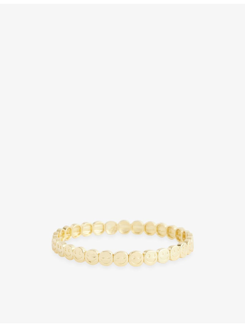 Lisa Gozlan happy face gold-plated brass bracelet, imported from the UK