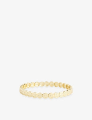 Lisa Gozlan Mini Classic Happy Face 18ct Yellow Gold-Plated Brass Bracelet