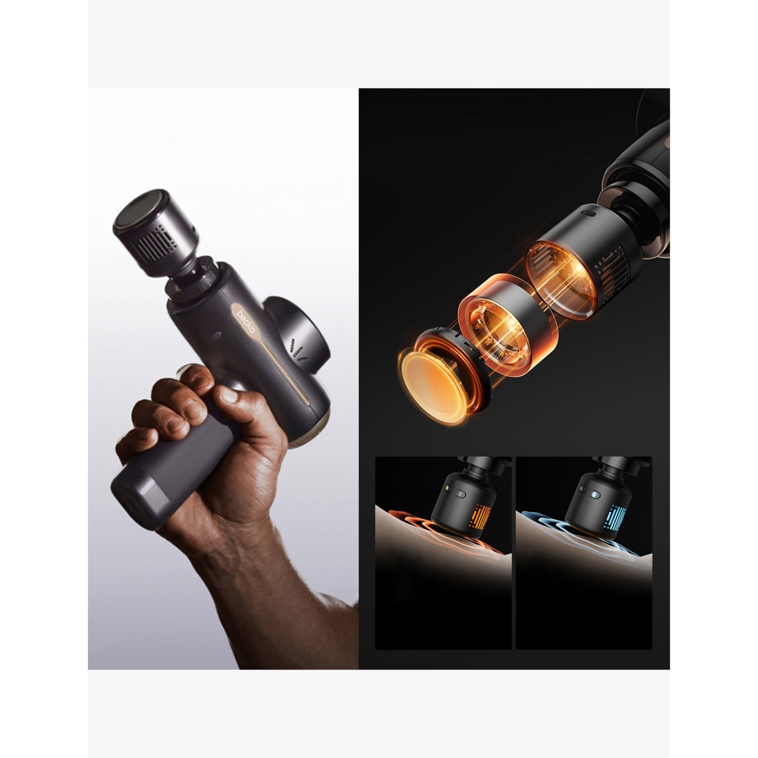 Beoka M2 Pro Max massage gun variable depth hot cold, UK version