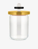 Alessi glass storage jar with beechwood lid, 750ml, imported from the UK