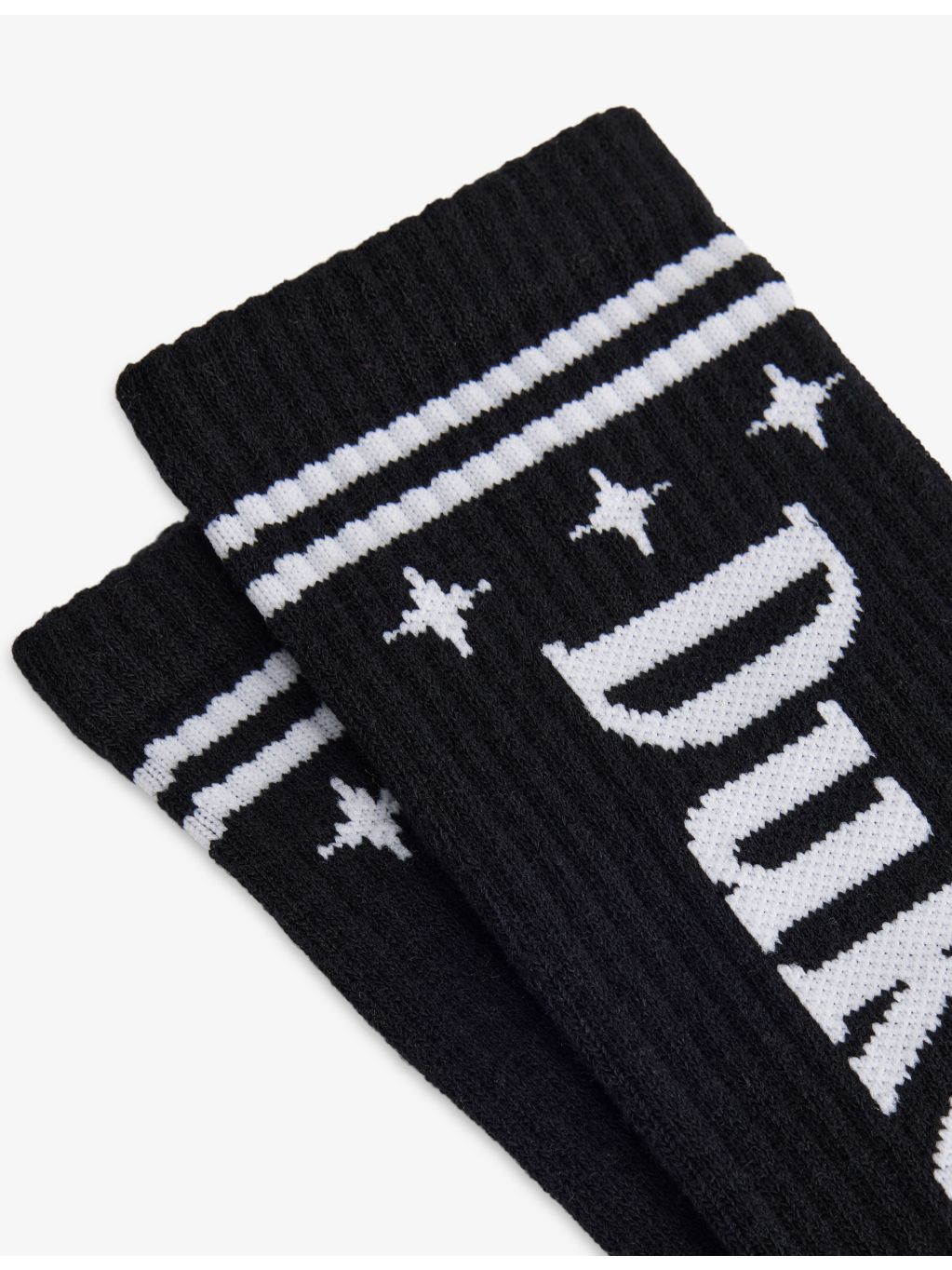 DUKE + DEXTER brand-print cotton-blend socks, imported from the UK