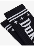 DUKE + DEXTER brand-print cotton-blend socks, imported from the UK