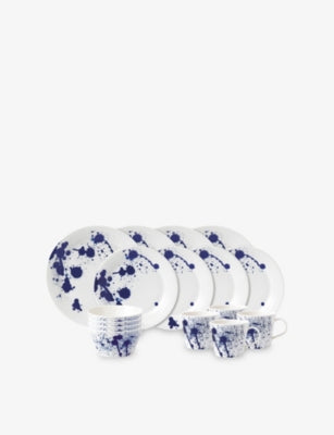 Royal Doulton Pacific Blue Splash sixteen-piece dinner set (British brand)