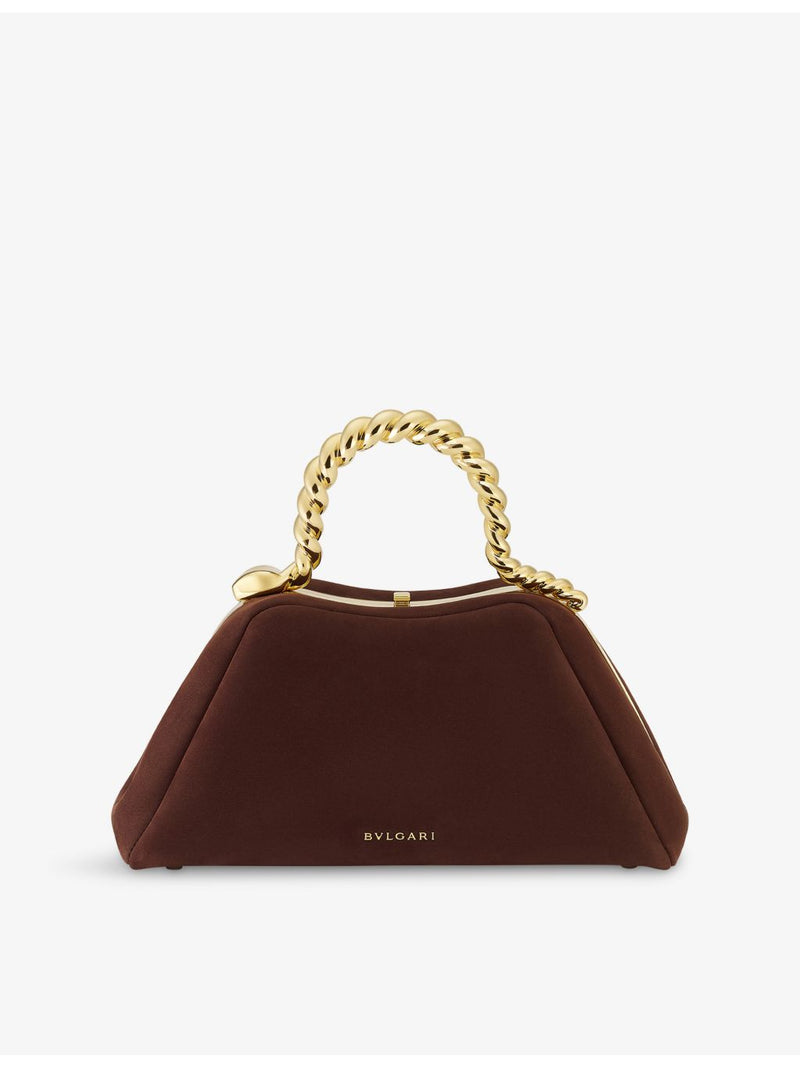 Bvlgari Serpentine Mini top handle bag in nubuck leather, UK version