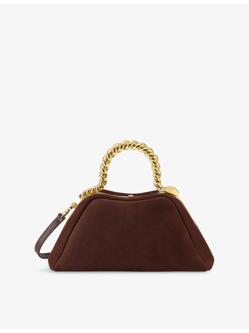 Bvlgari Serpentine Mini top handle bag in nubuck leather, UK version