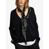 Zadig&Voltaire cashmere bandana scarf 90cm - British product