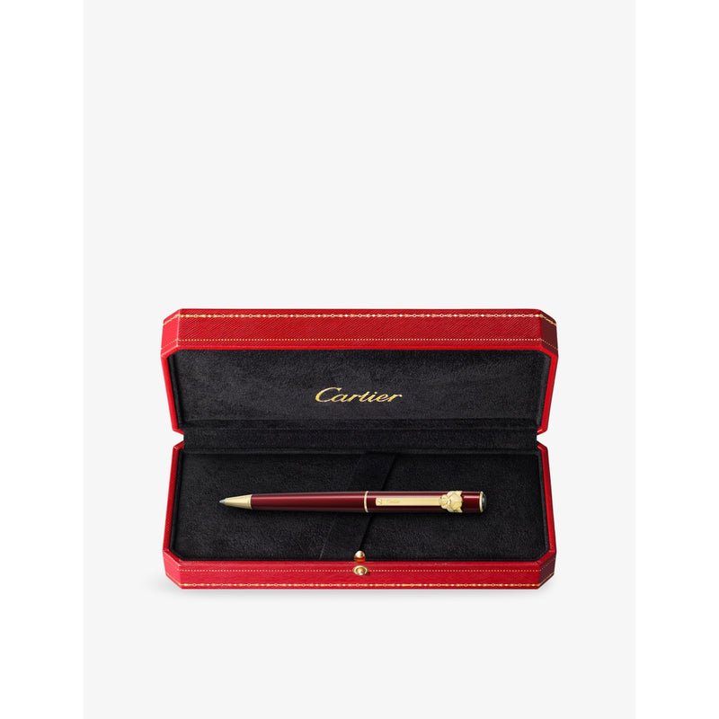 Cartier Panthère small ballpoint pen in burgundy, imported from the UK