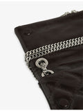 Zadig&Voltaire Rock II patent-leather clutch bag, quilted, imported from the UK