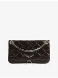 Zadig&Voltaire Rock II patent-leather clutch bag, quilted, imported from the UK