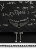 Zadig Voltaire Rocky II graffiti leather cross-body bag, UK version