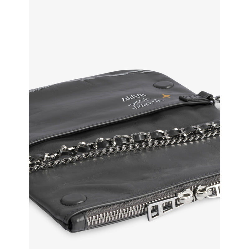 Zadig Voltaire Rock Nano leather clutch bag (British brand)