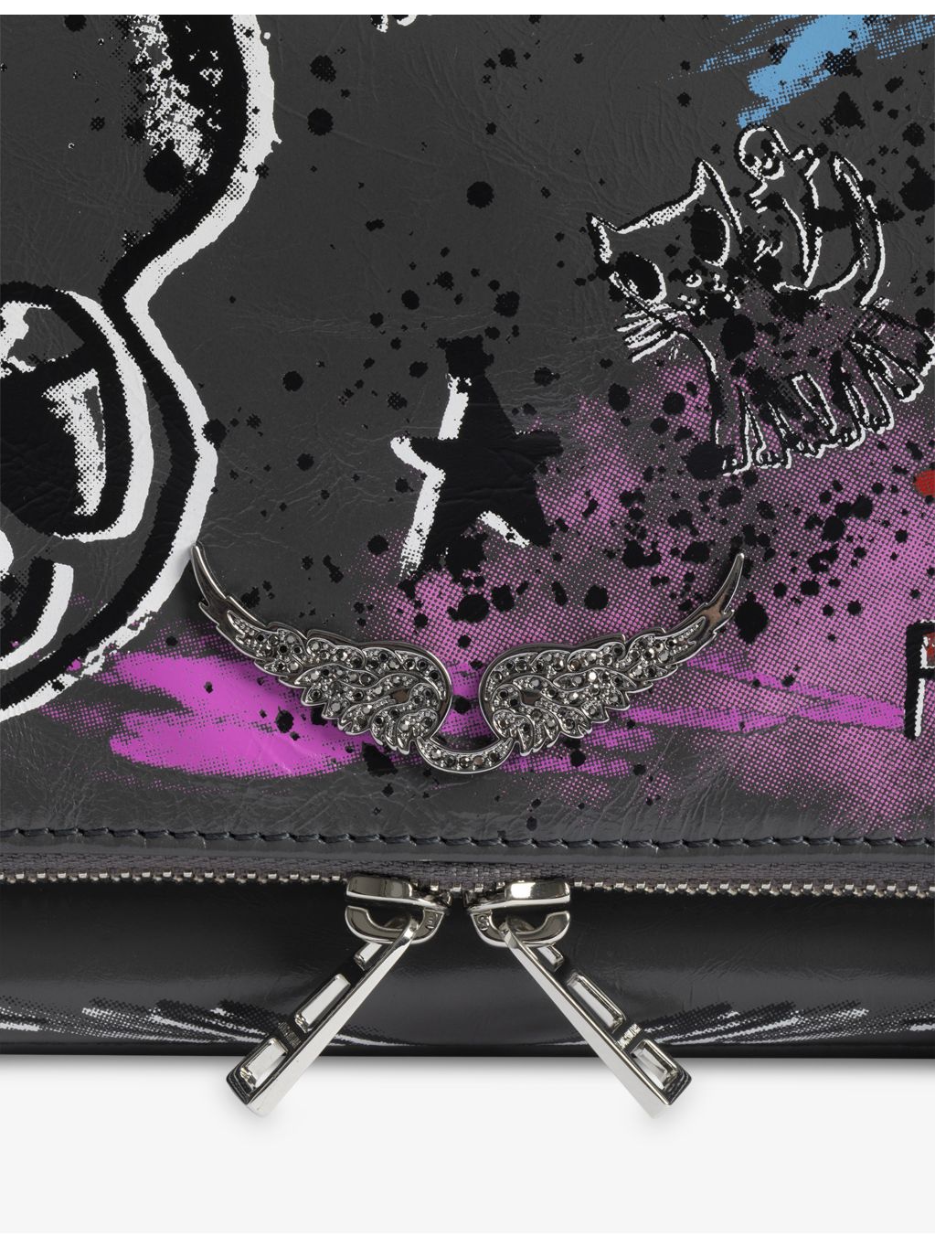 Zadig&Voltaire Rock Humberto leather clutch bag, imported from the UK