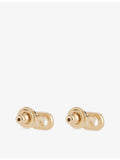 Valentino Ovalette metal stud earrings gold-tone (British brand)