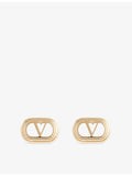 Valentino Ovalette metal stud earrings gold-tone (British brand)