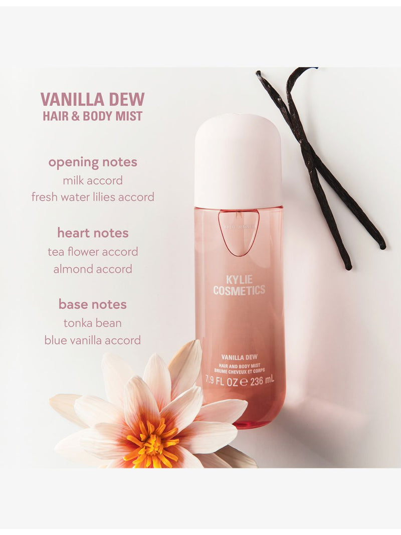 Kylie Vanilla Dew Hair and Body Mist 236ml, UK version