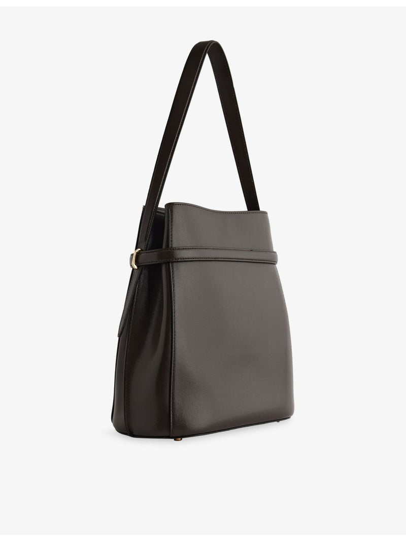 TOTEME leather bucket bag with gold clasp, imported from the UK