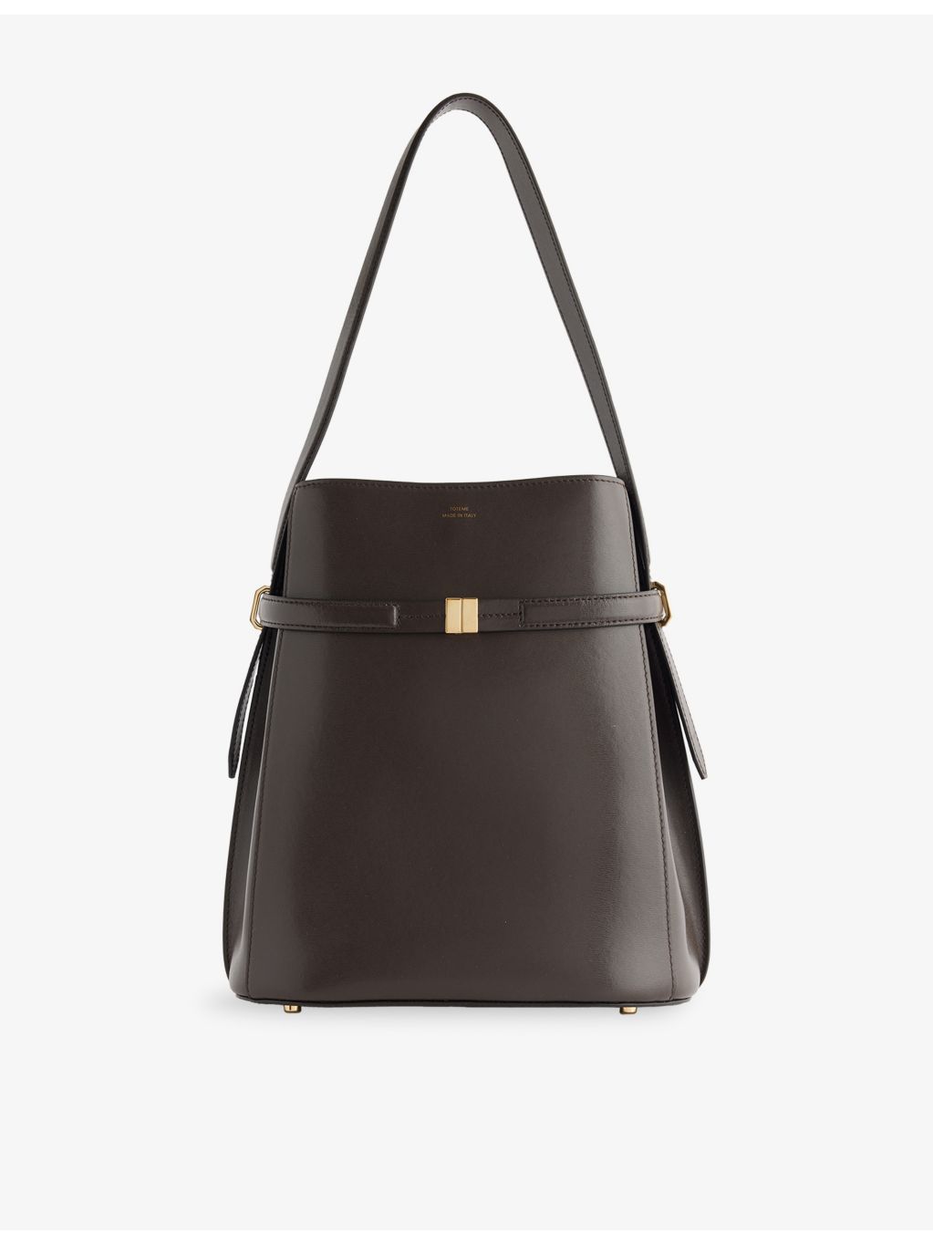 TOTEME leather bucket bag with gold clasp, imported from the UK