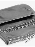 Zadig&Voltaire Rock Nano metallic leather clutch bag, UK version