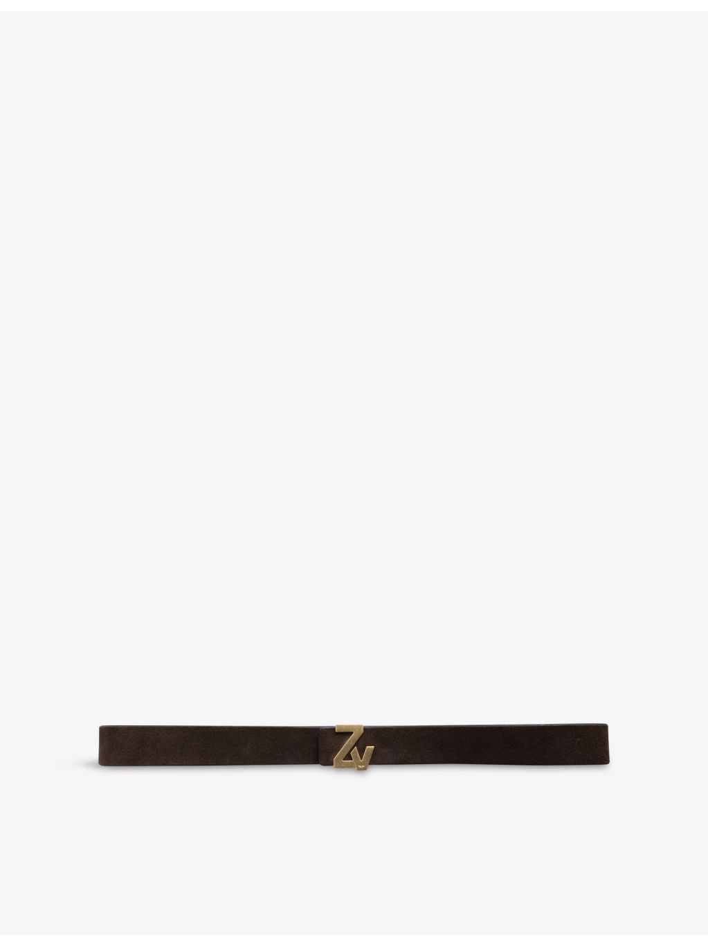 Zadig Voltaire branded-buckle suede belt 4cm, UK version