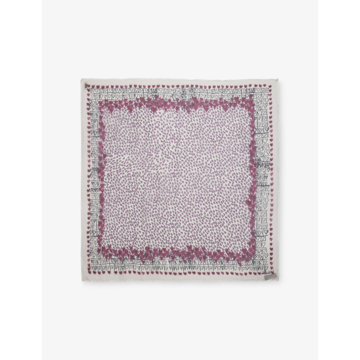 Kerry Hearts-Print Modal Scarf - FLASH