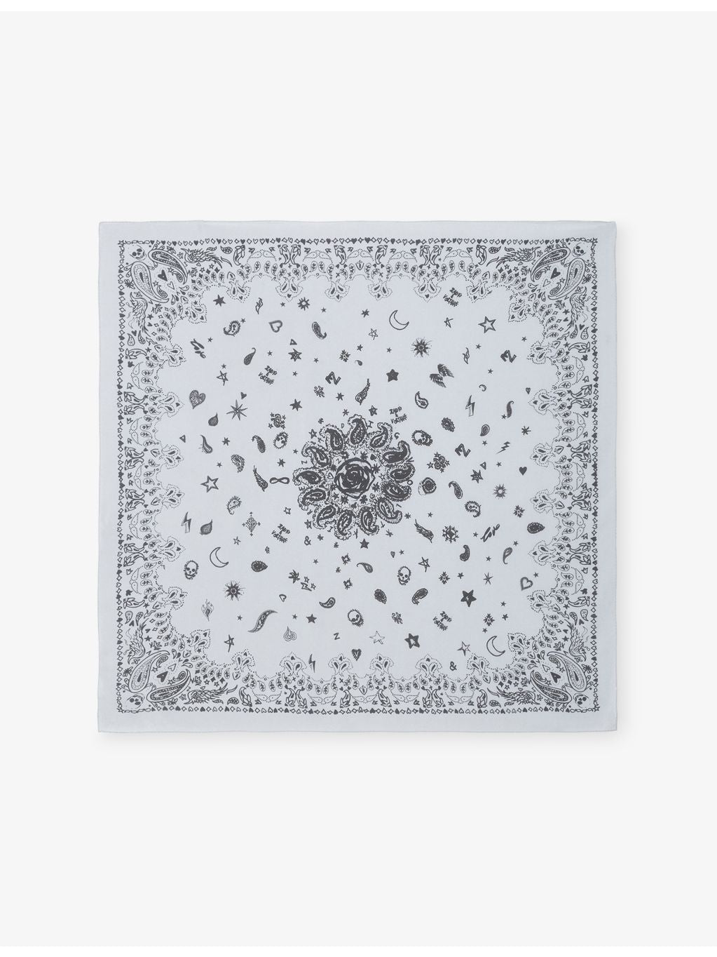 Zadig&Voltaire Blondie bandana square silk scarf 85cm (British brand)