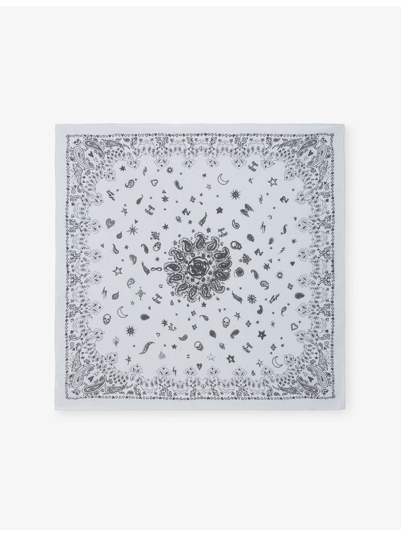 Zadig&Voltaire Blondie bandana square silk scarf 85cm (British brand)