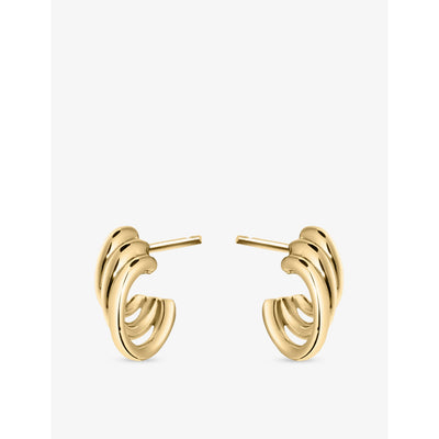 selfridges Shaun Leane Bound Hoop Size 1 Yellow Gold Vermeil Earrings- Buy online at McGrocer