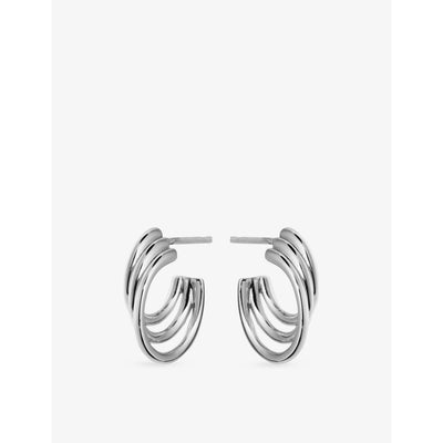 selfridges Shaun Leane Bound Size 3 Sterling Silver Hoop Earrings- Buy online at McGrocer