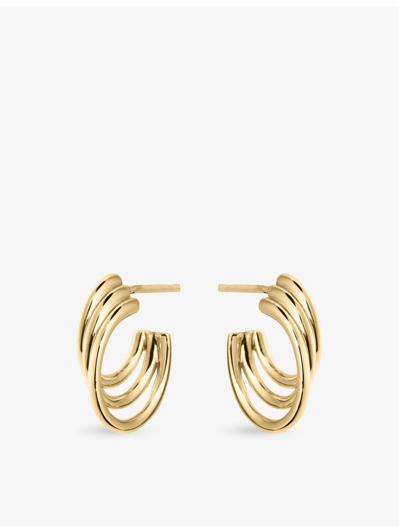 Bound Size 3 Yellow Gold Vermeil Hoop Earrings