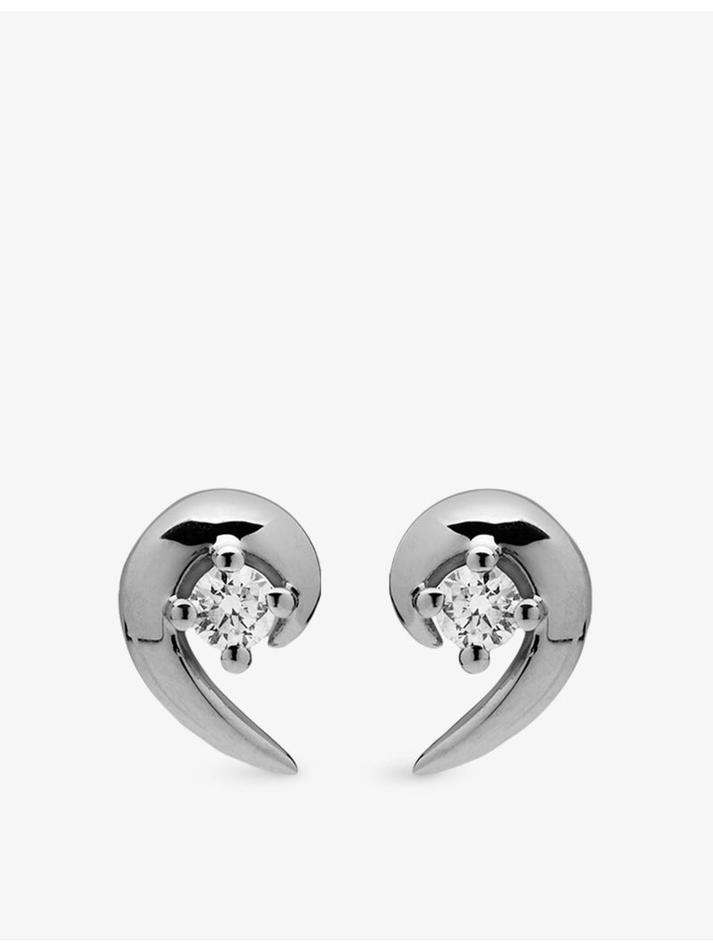Shaun Leane Talon sterling silver diamond stud earrings, imported from the UK