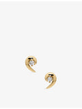Shaun Leane diamond stud earrings 18ct gold vermeil, imported from the UK