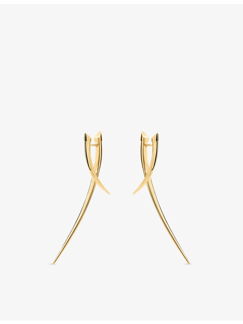 Shaun Leane Sabre Cross-Over earrings 18ct gold vermeil, UK version