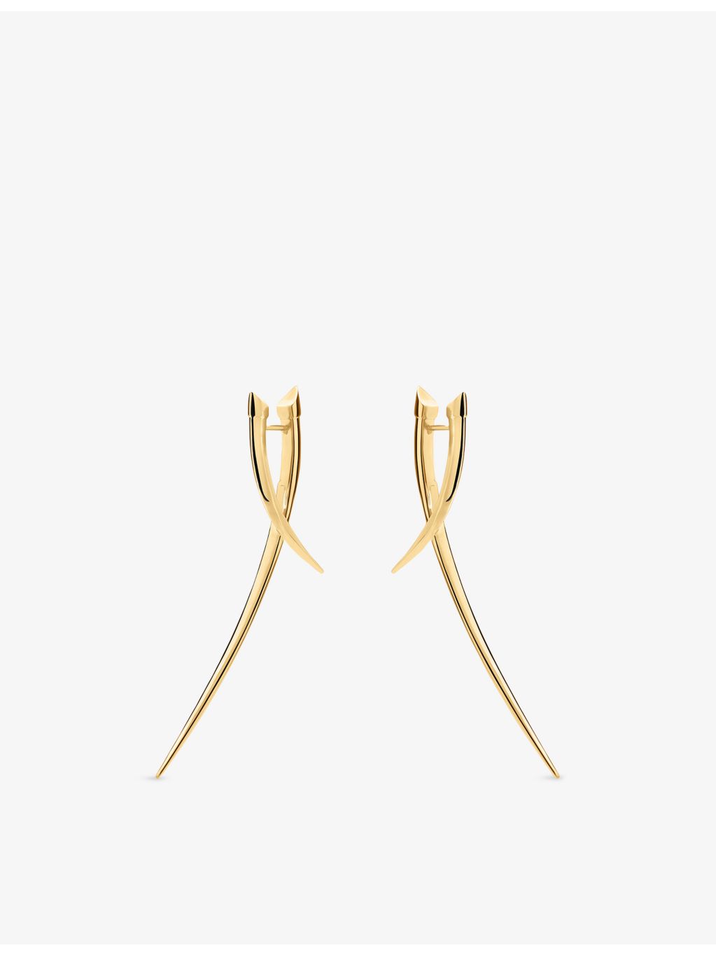 Shaun Leane Sabre Cross-Over earrings 18ct gold vermeil, UK version