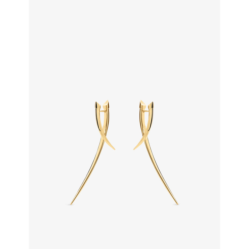 Shaun Leane Sabre Cross-Over earrings 18ct gold vermeil, UK version