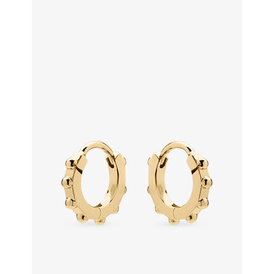 selfridges Shaun Leane Spur 18ct Yellow Gold Vermeil Mini Hoop Earrings- Buy online at McGrocer