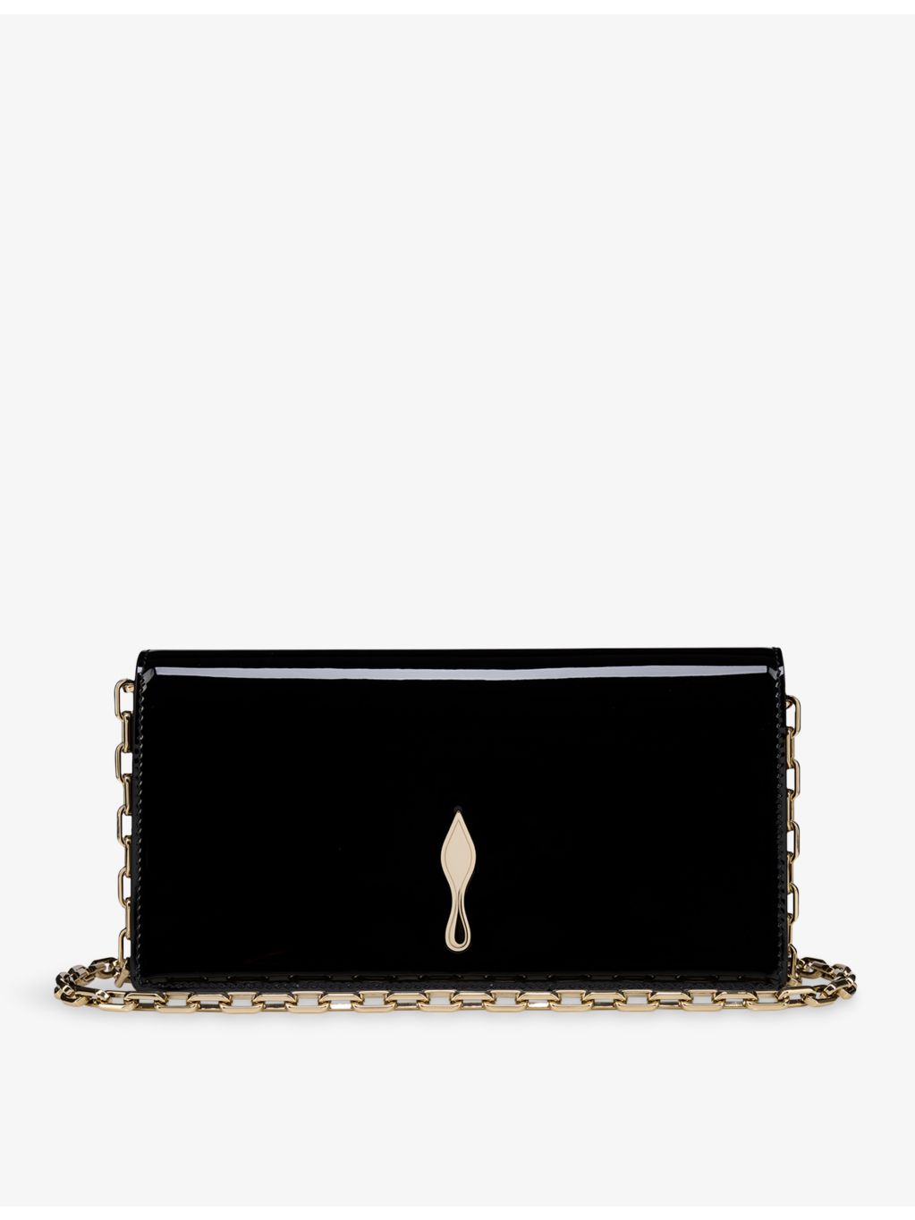 Christian Louboutin Bettina patent leather clutch bag (British brand)