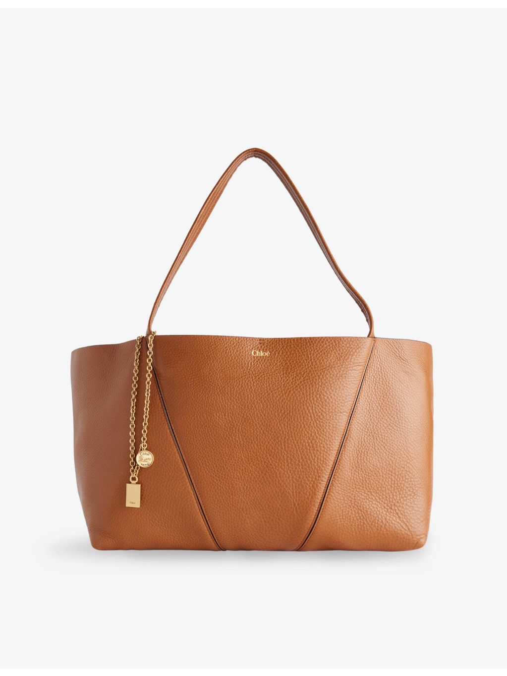 Chloe Spin large leather tote bag with gold-tone hardware (British brand)