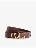 Chloe logo-plaque leather belt 3cm, imported from the UK