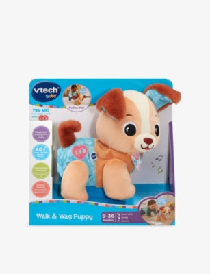 VTech baby soft toy Walk and Wag Puppy 21.5cm, UK version