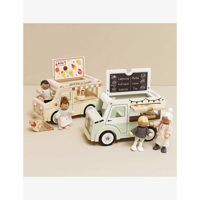 Le Toy Van wooden mobile café van toy, British product