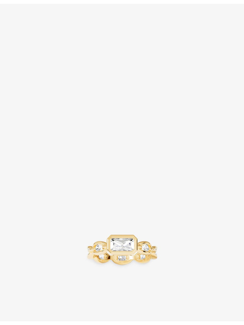 APM Monaco Soleil Éclat 18ct gold-plated ring (British brand)