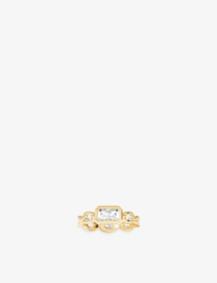 APM Monaco Soleil Éclat Chain 18ct Gold-Plated Ring