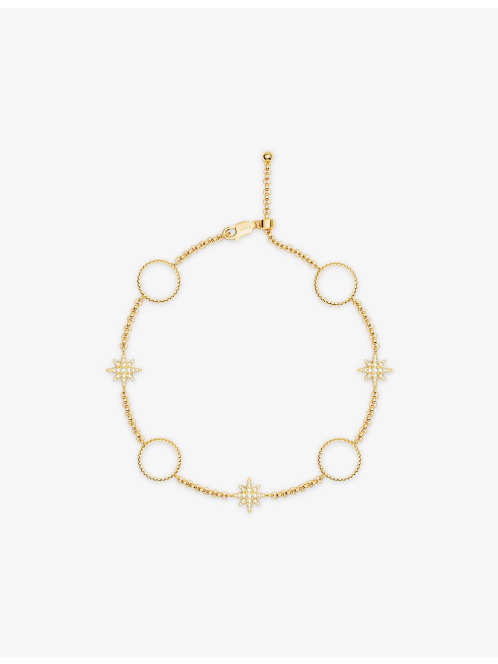 APM Monaco White Nacre Météorites 18ct gold-plated bracelet - British product