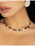 APM Monaco gold-plated cubic zirconia choker necklace 40cm - British product
