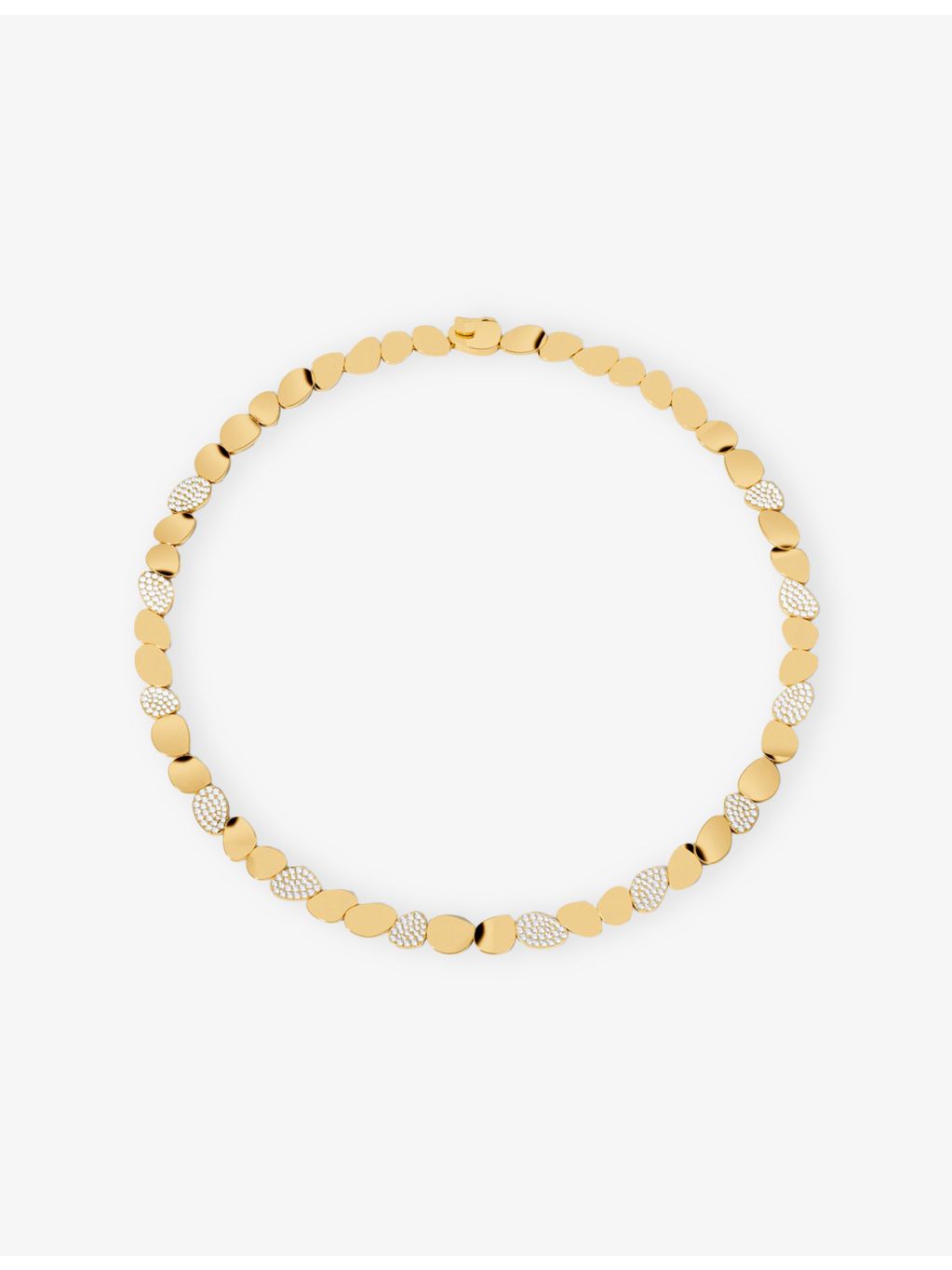 APM Monaco gold-plated cubic zirconia choker necklace 40cm - British product