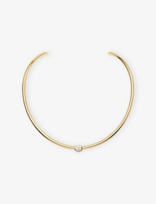 APM Monaco Eclat 18ct Yellow Gold-Plated Cubic Zirconia Choker