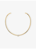 APM Monaco yellow gold-plated cubic zirconia choker, UK version