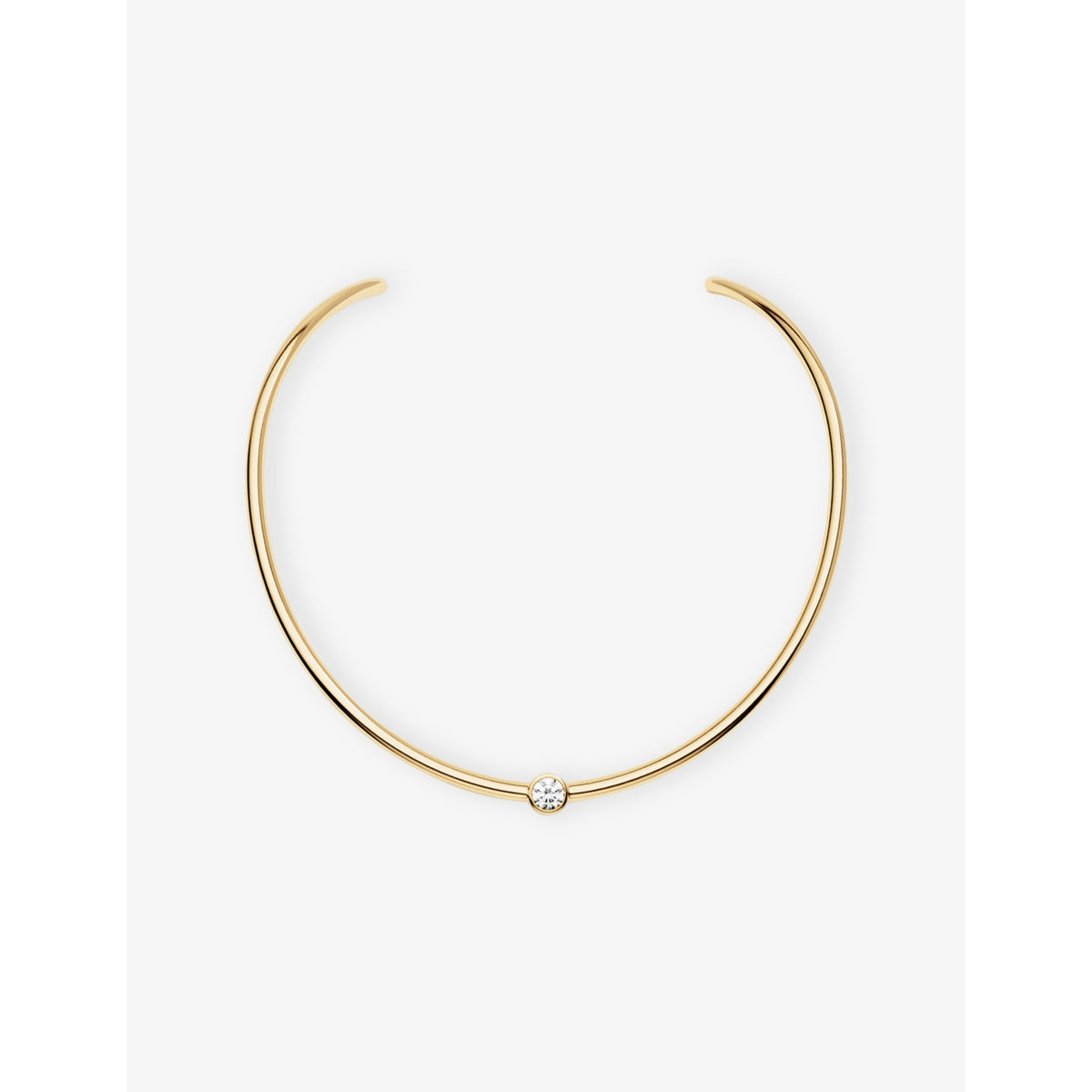 Eclat 18ct Yellow Gold-Plated And Cubic Zirconia Choker - S