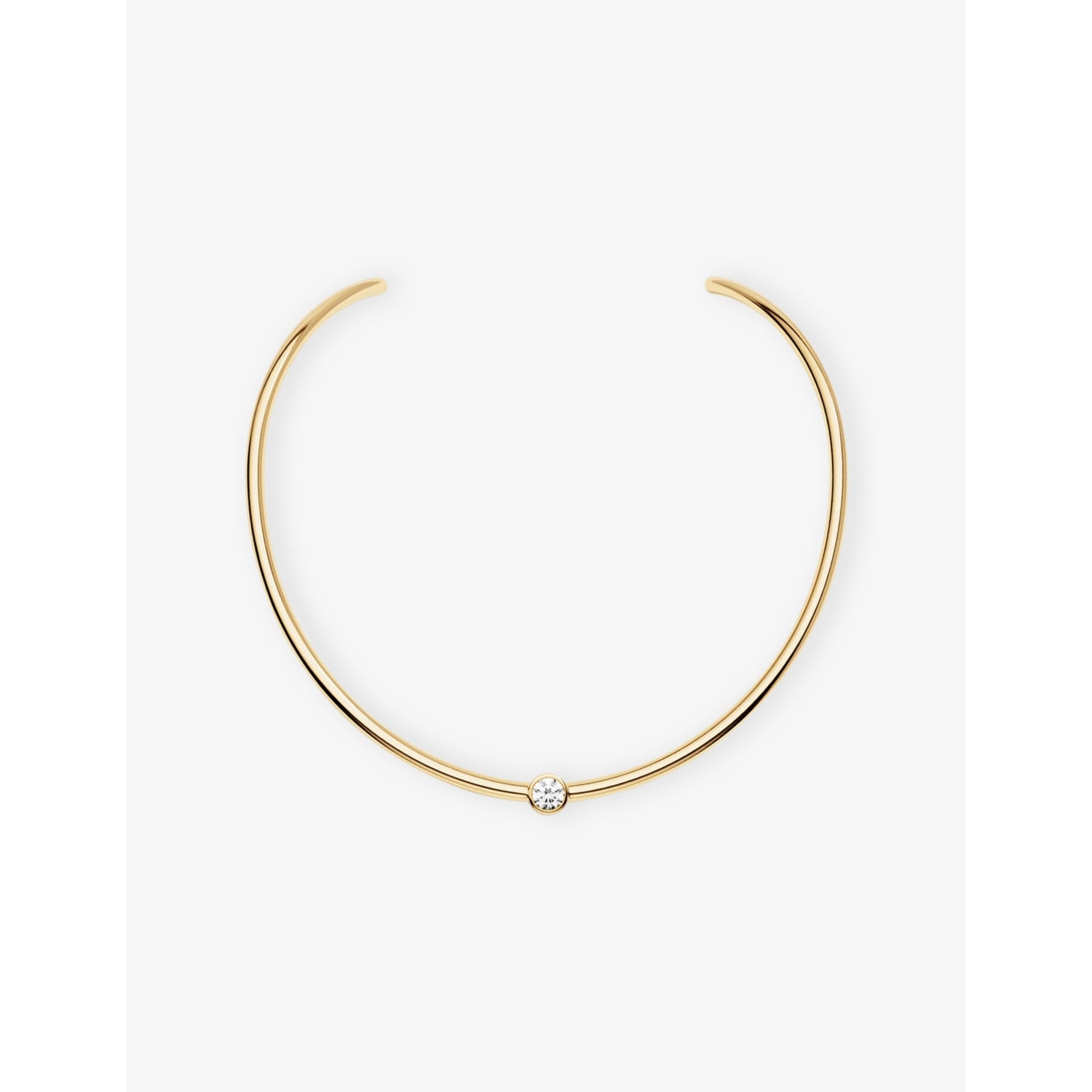 Eclat 18ct Yellow Gold-Plated And Cubic Zirconia Choker - S